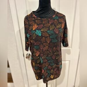 LuLaRoe Black Fall Theme Oversized Tunic Size XXS
